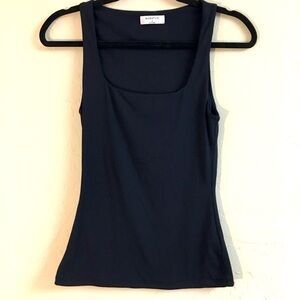 Aritzia Babaton Nylon Stretch Tank Top Size Small Black